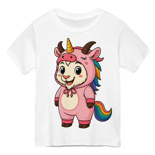 Cool Goat in Unicorn Costume  