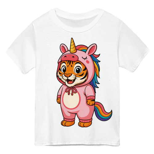 Cool Tiger in Unicorn Costume  
