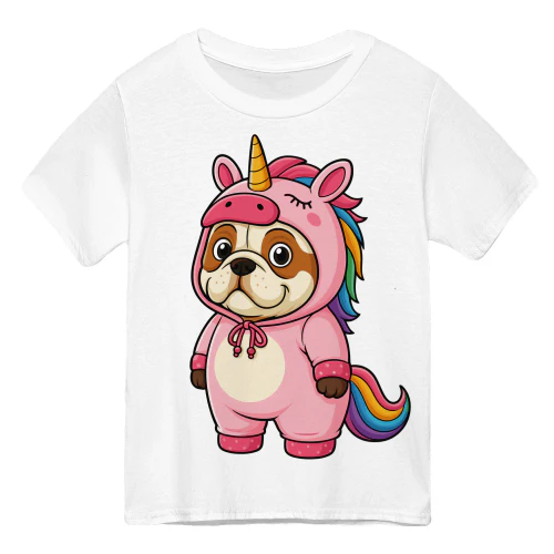 Cool Dog in Unicorn Costume  