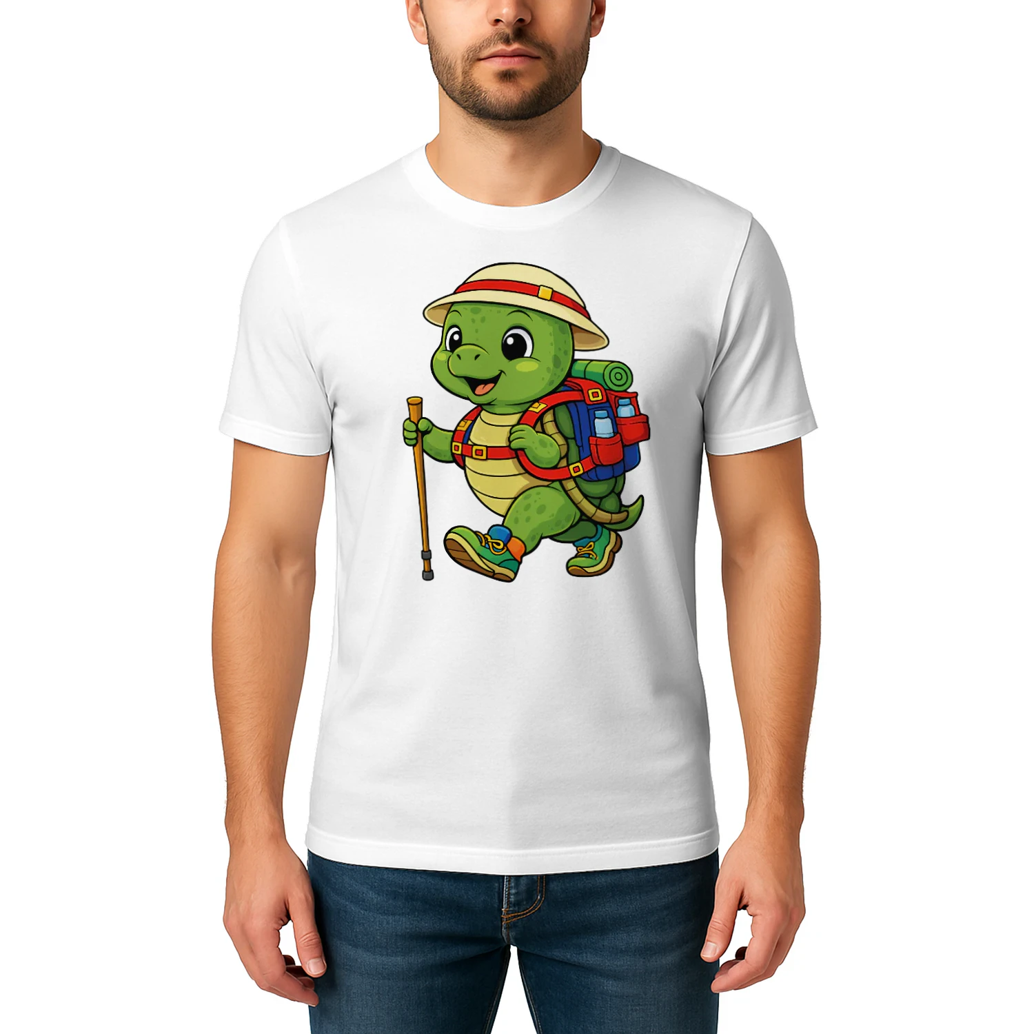 Turtule Backpacking Mountain Turtule Hiking T-Shirt for Men