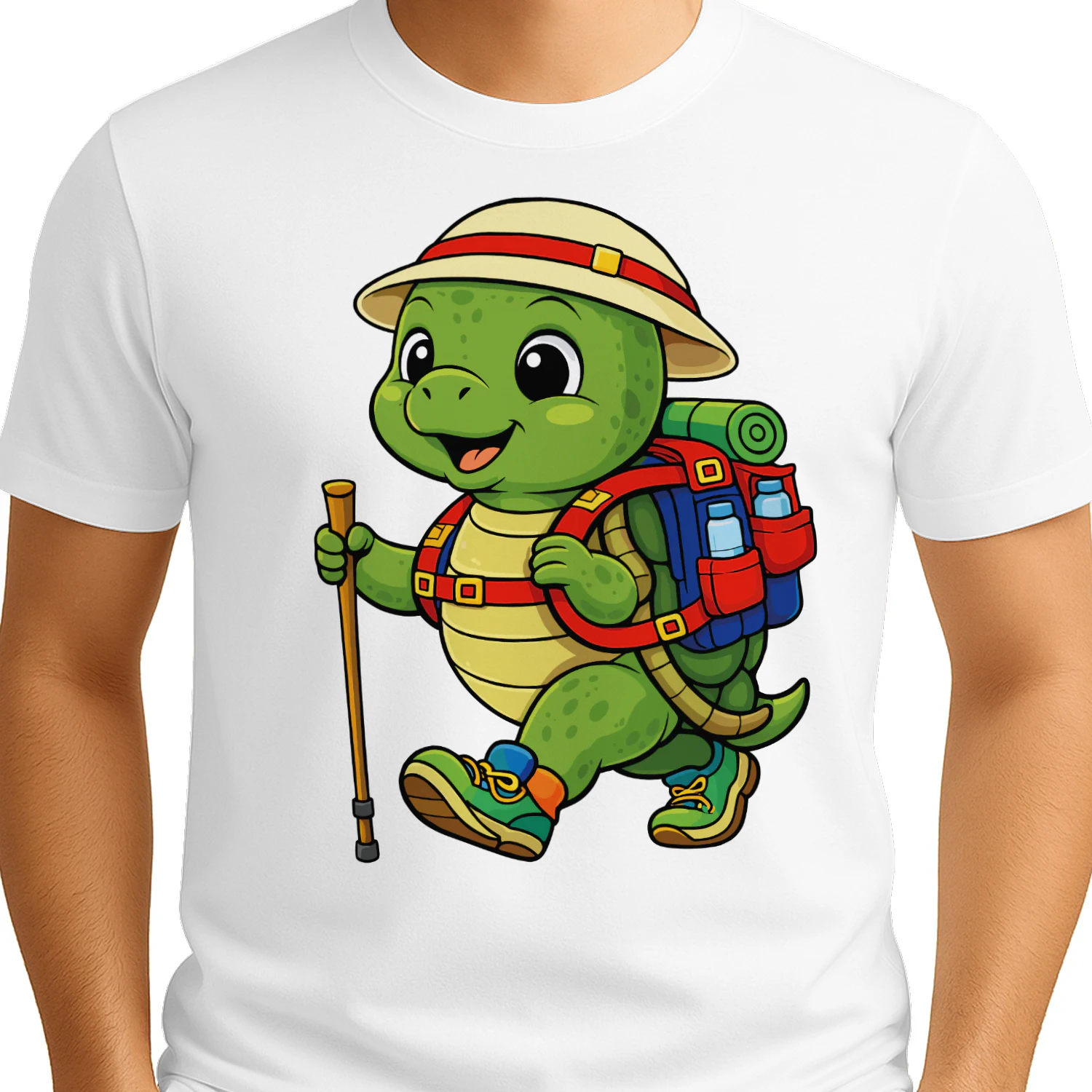 Turtule Backpacking Mountain Turtule Hiking T-Shirt for Men