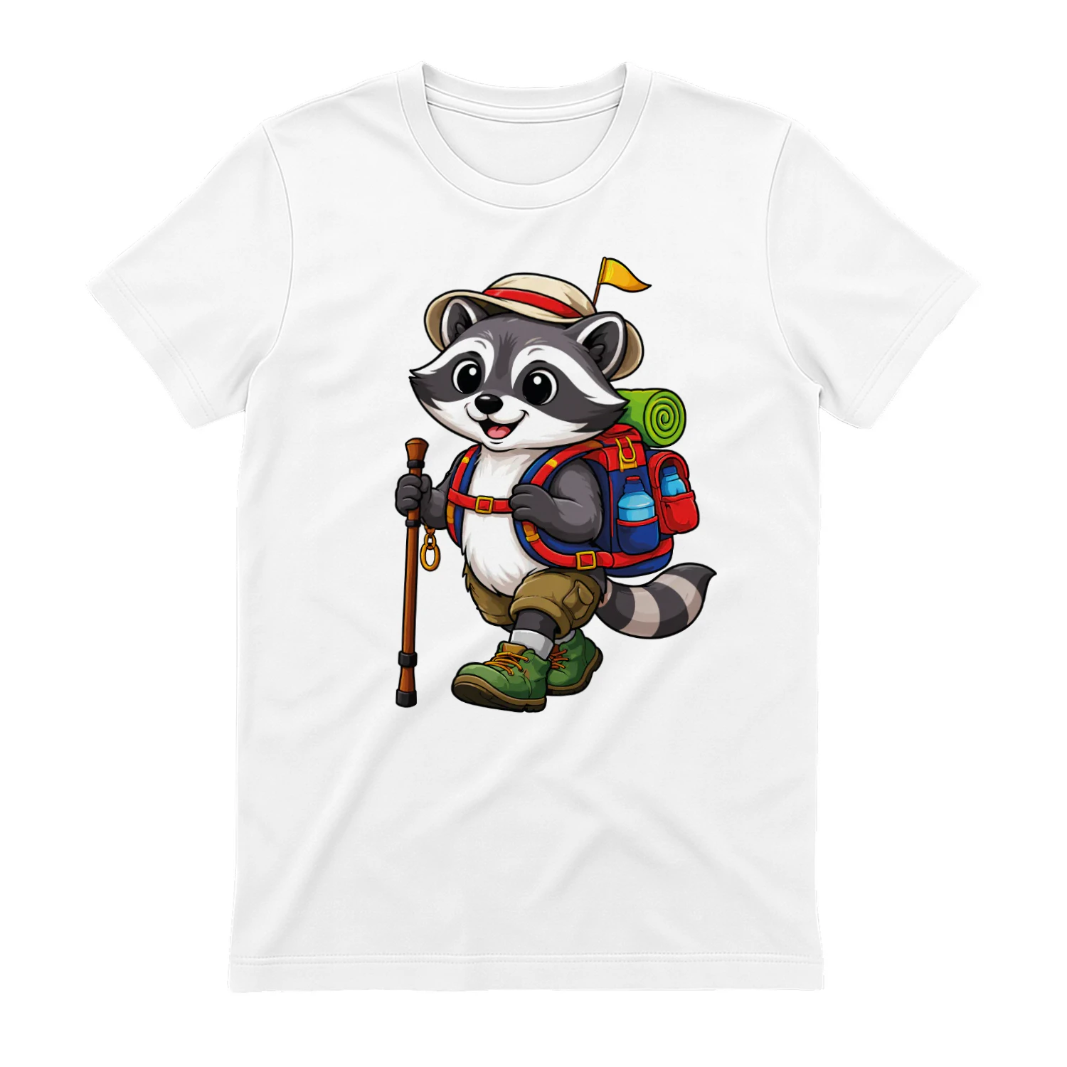 Racoon Backpacking Mountain Racoon Hiking T-Shirt for Women