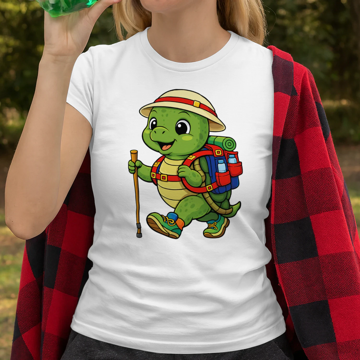 Turtule Backpacking Mountain Turtule Hiking T-Shirt for Women