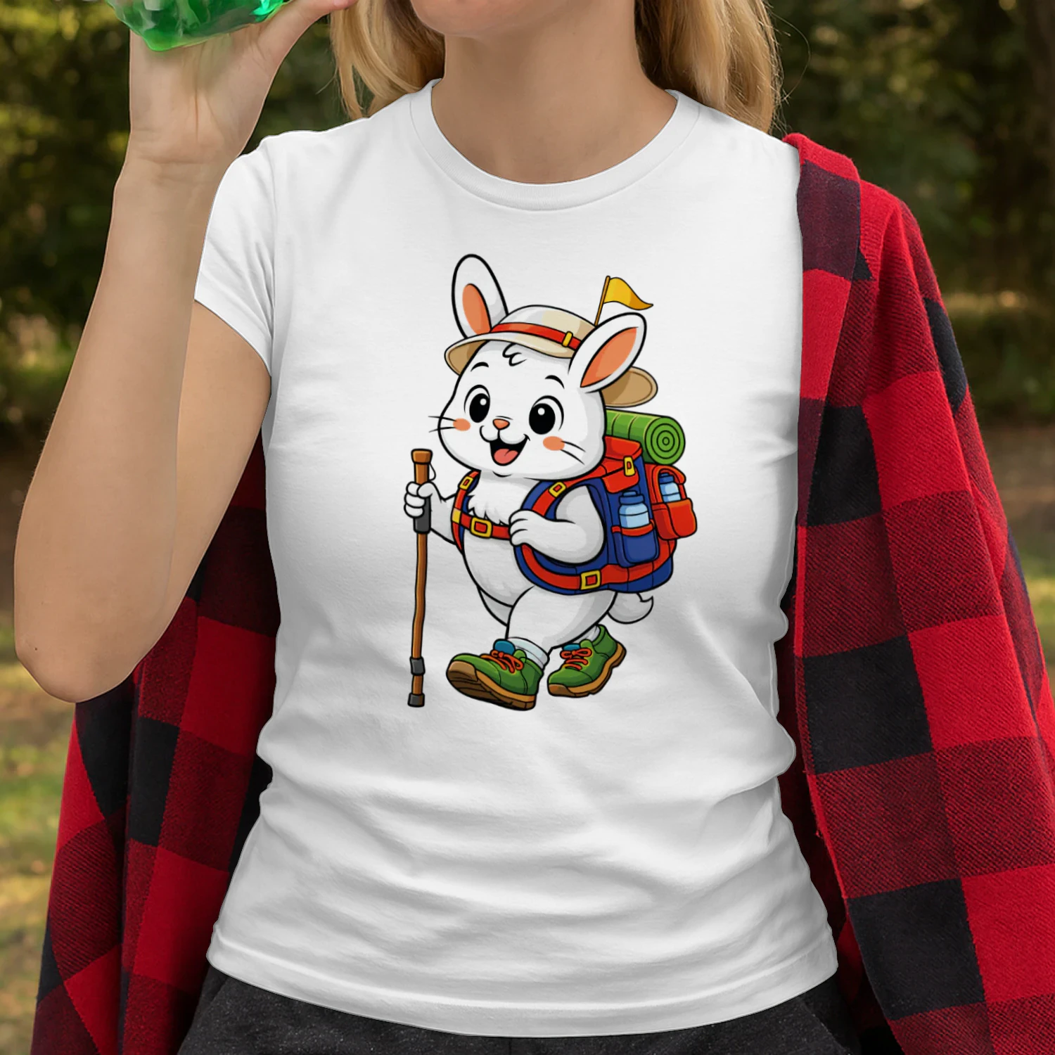 Rabbit Backpacking Mountain Rabbit Hiking T-Shirt for Women