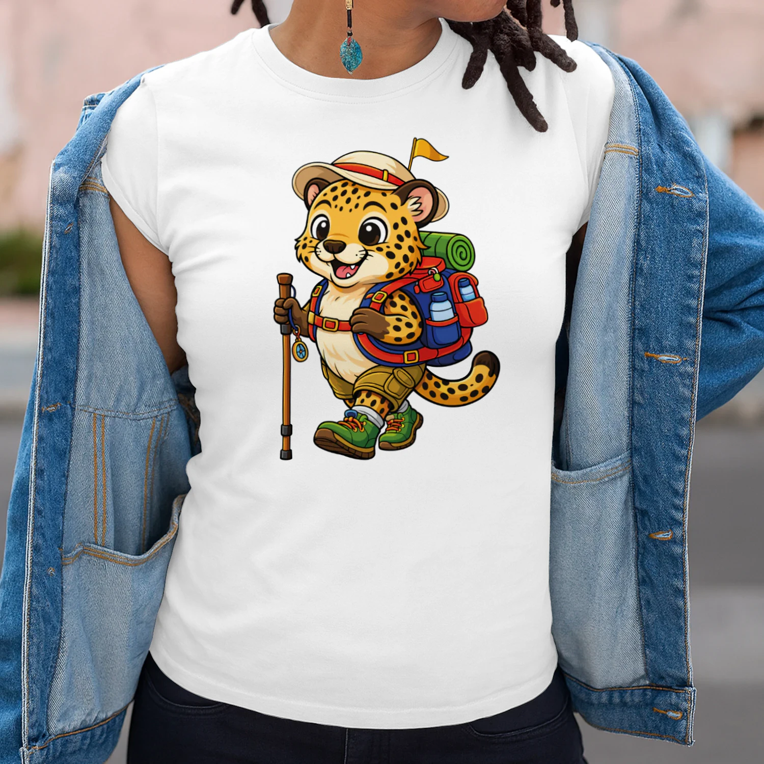 Cheetah Backpacking Mountain Cheetah Hiking T-Shirt for Women