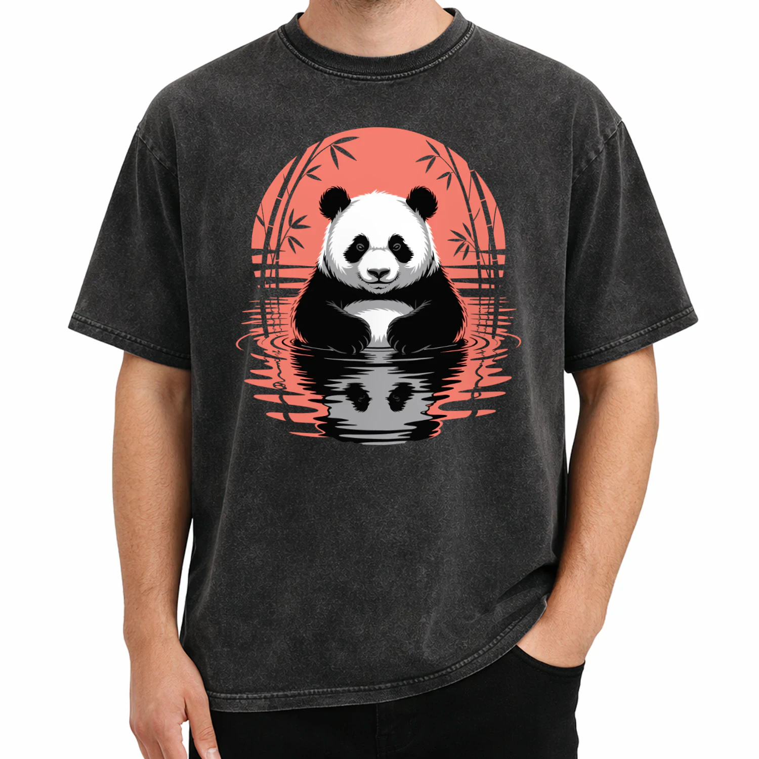 Retro Panda Bear Aesthetic Graphic Men Women Funny Panda-productor