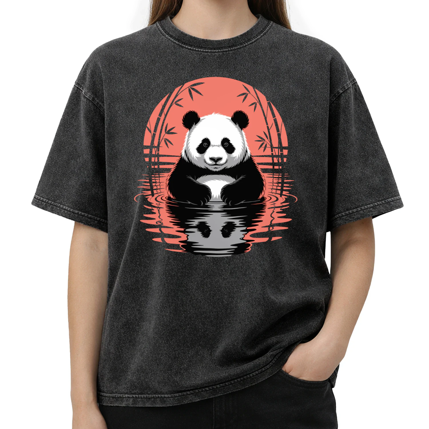 Retro Panda Bear Aesthetic Graphic Men Women Funny Panda-productor