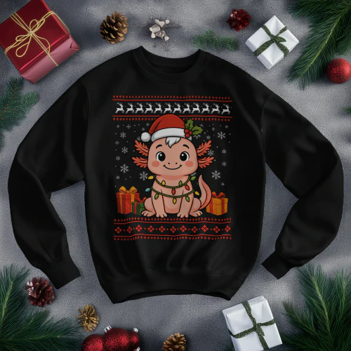 Axolotl Christmas Ugly Sweater Axolotl Graphic