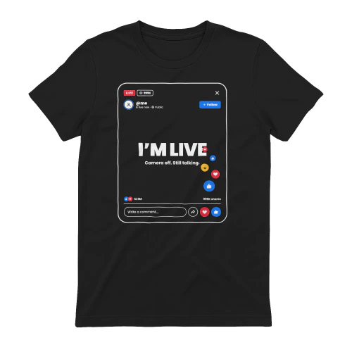 I'm Live Facebook Edition Tee & Hoodie | Scroll Viral