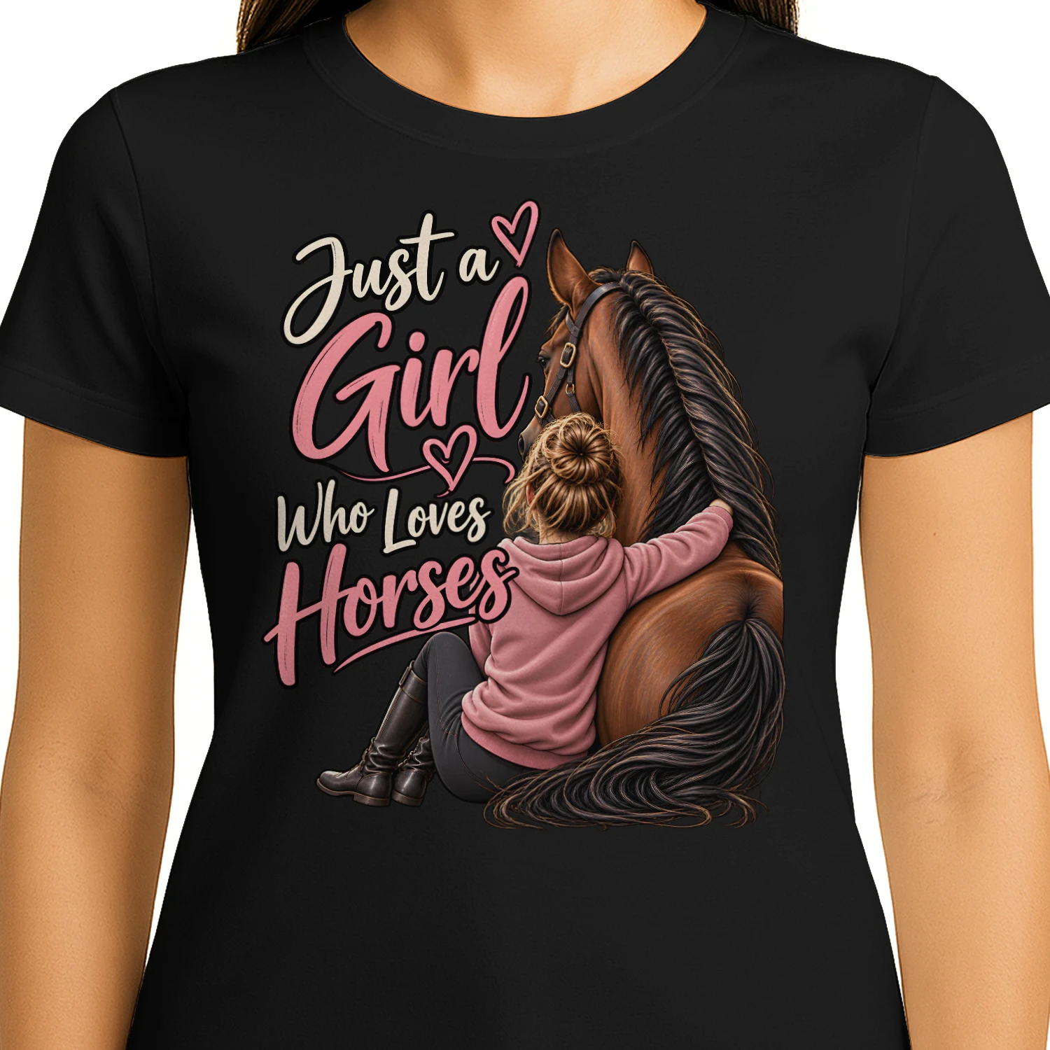 Just A Girl Who Loves Horses – Horse Lover T-Shirt, Hoodie & Sweatshirt