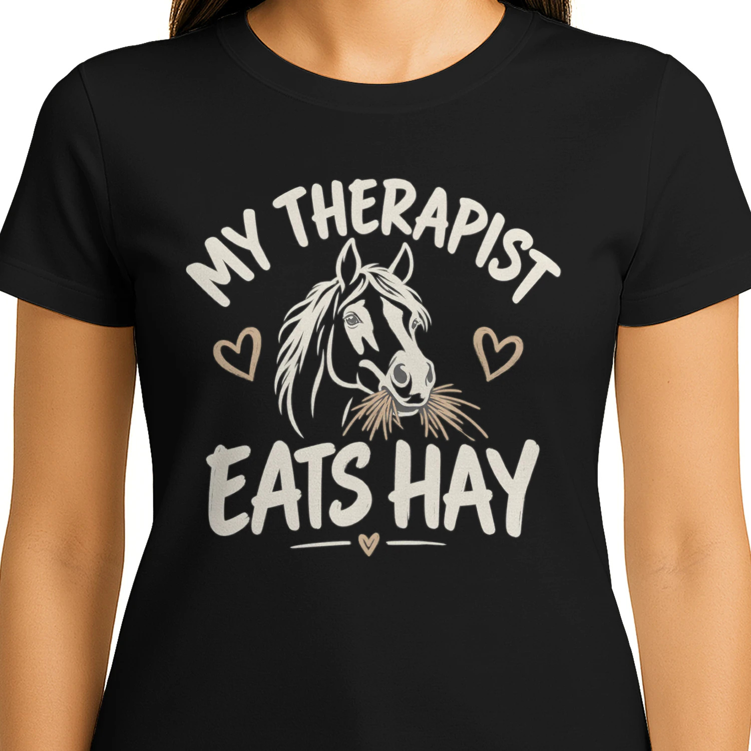 My Therapist Eats Hay – Funny Horse Lover T-Shirt, Hoodie & Sweatshirt