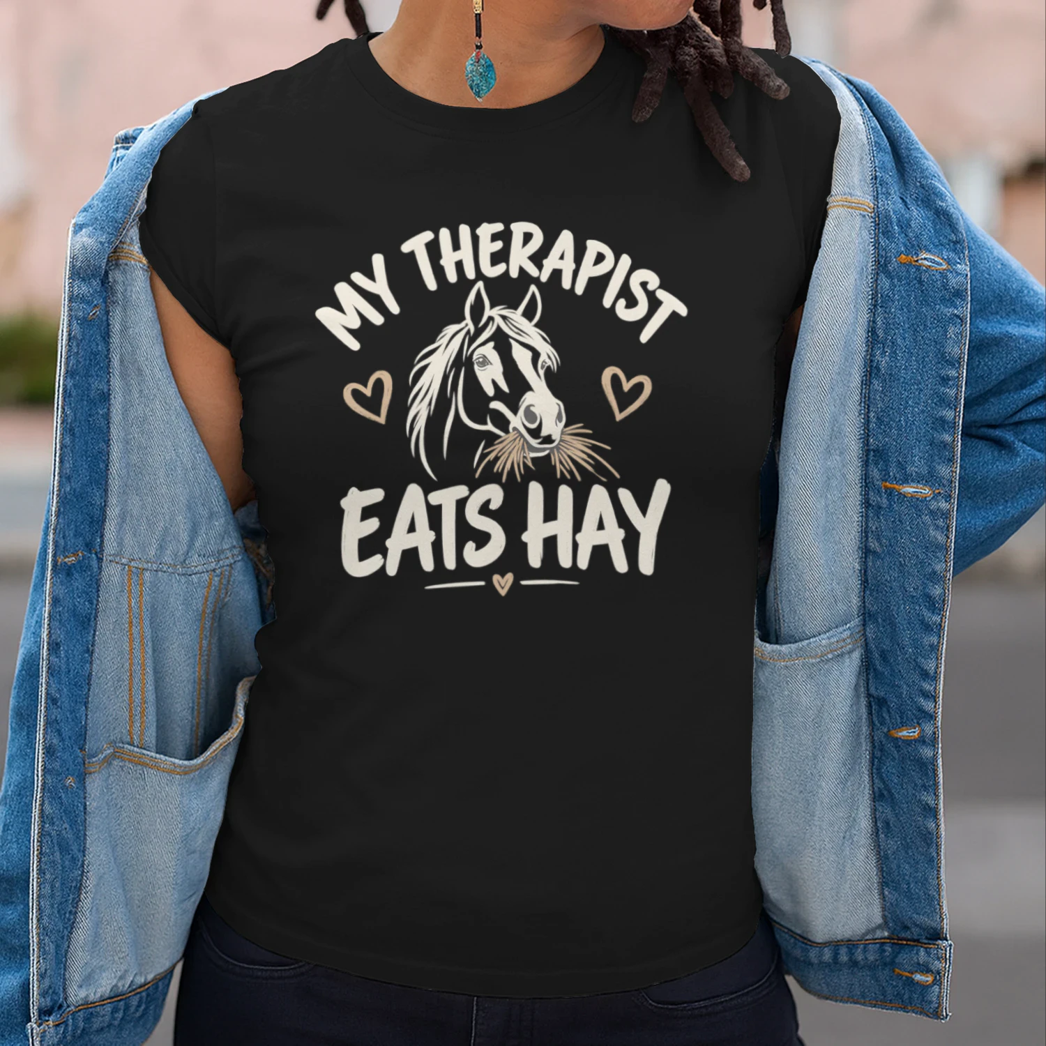 My Therapist Eats Hay – Funny Horse Lover T-Shirt, Hoodie & Sweatshirt