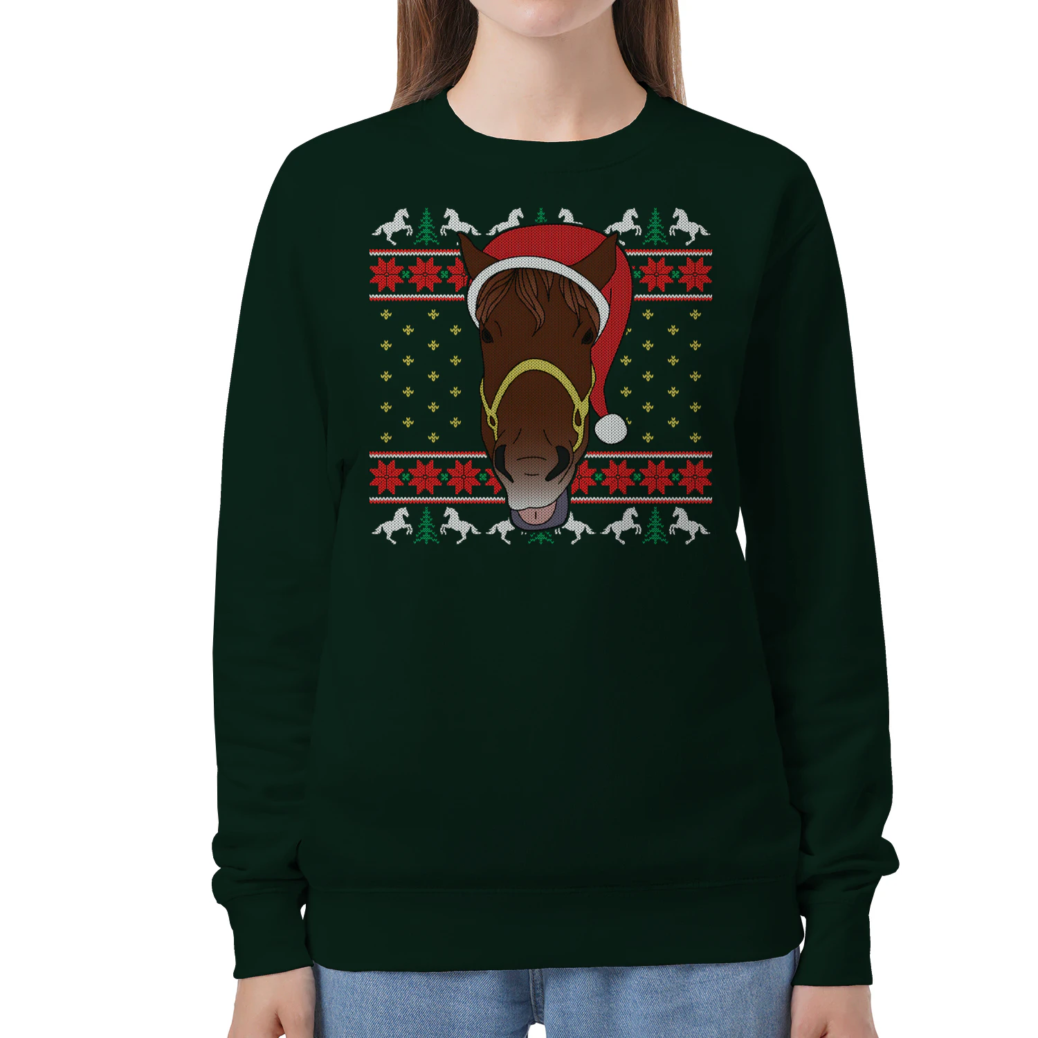 Christmas Horse – Funny Horse Lover Christmas T-Shirt, Hoodie & Sweatshirt