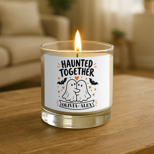 Halloween's Ghost Couple Candle