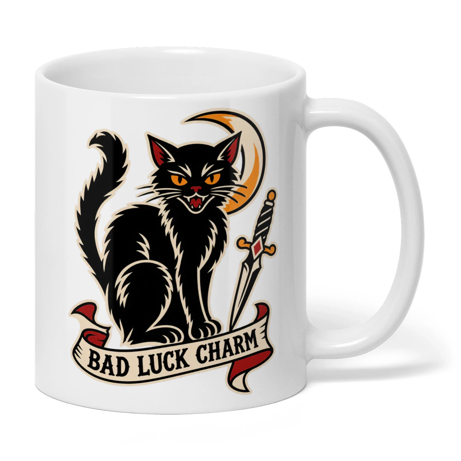 Edge-to-Edge White Ceramic Mug 11oz