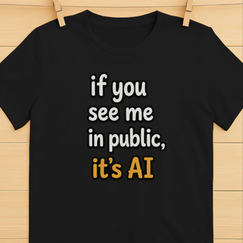 IF YOU SEE ME IN PUBLIC IT'S AI
