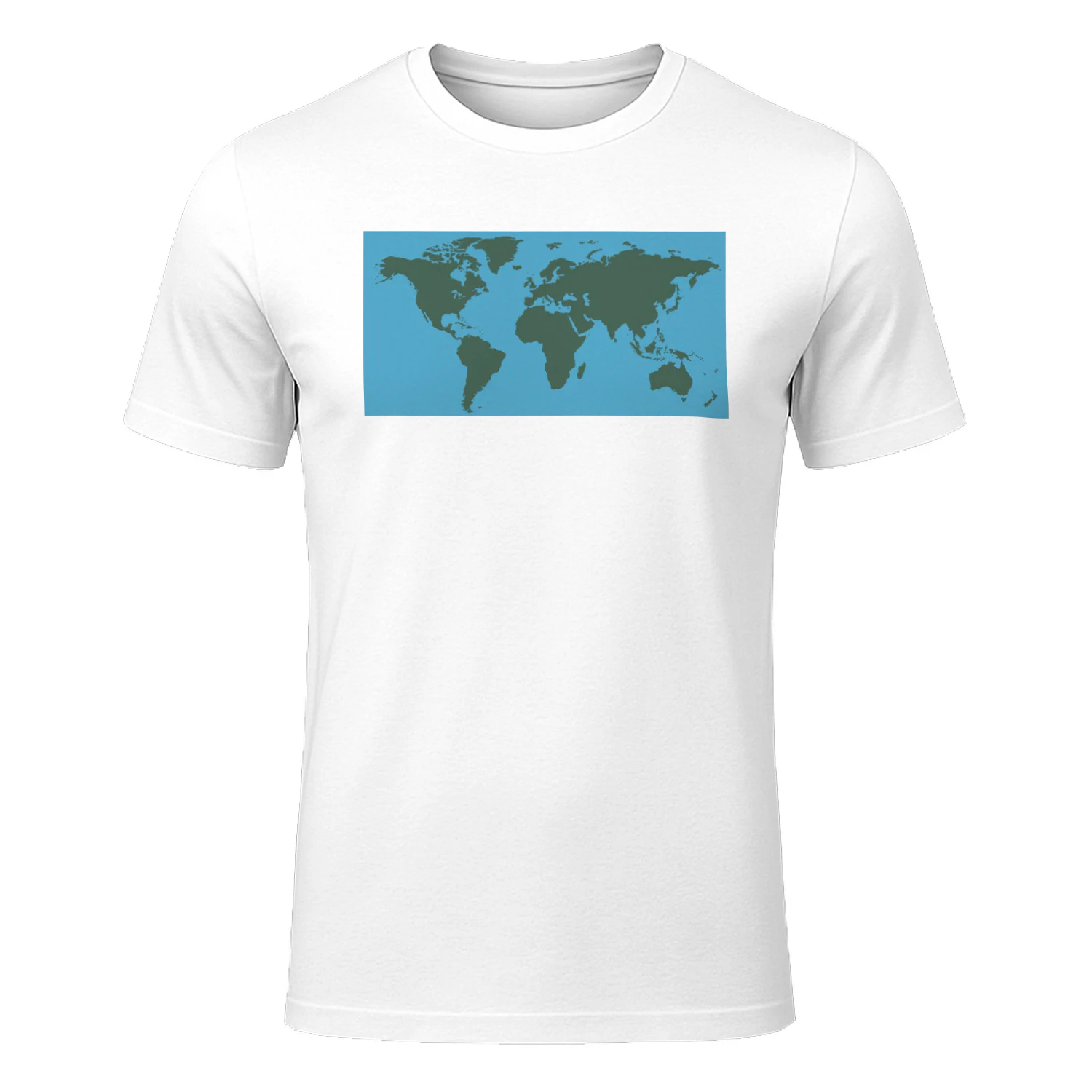 World Map Continents Green And Blue Ocean shirt