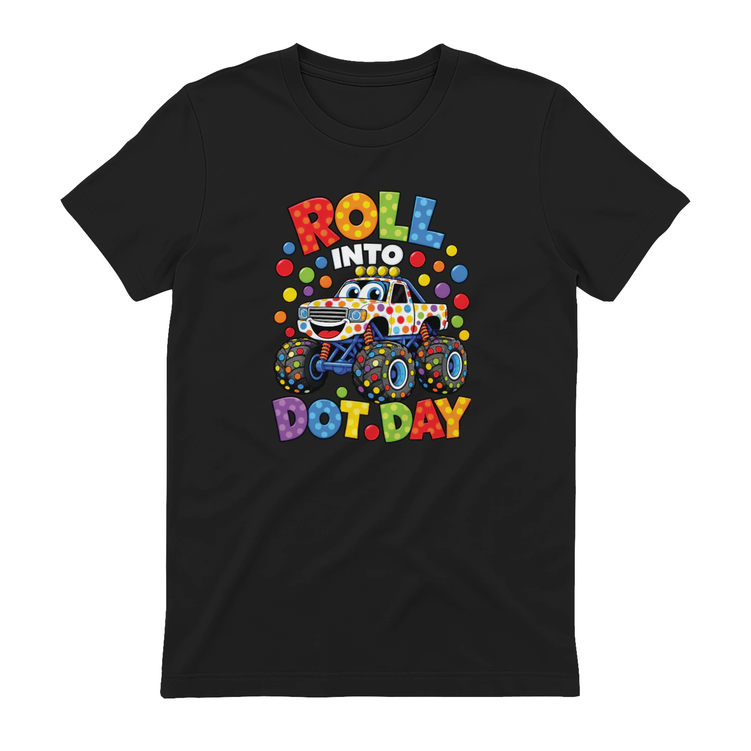 Roll Into Do Day Happy Dot Day Car Colorful Polka Dot Shirt