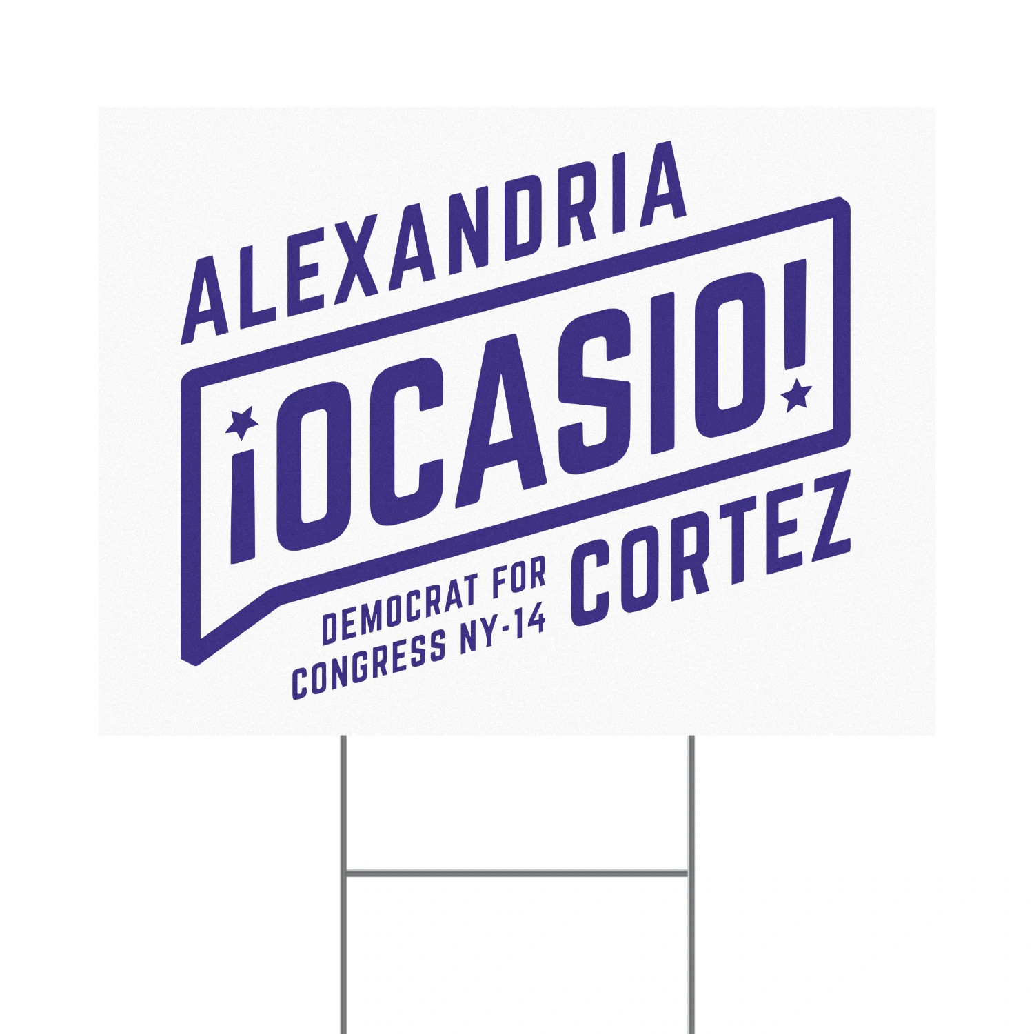 AOC Alexandria Ocasio Cortez President Yard Sign