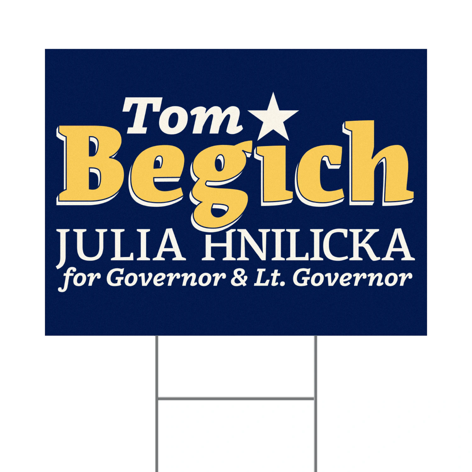 Tom Begich For Governor Yard Sign