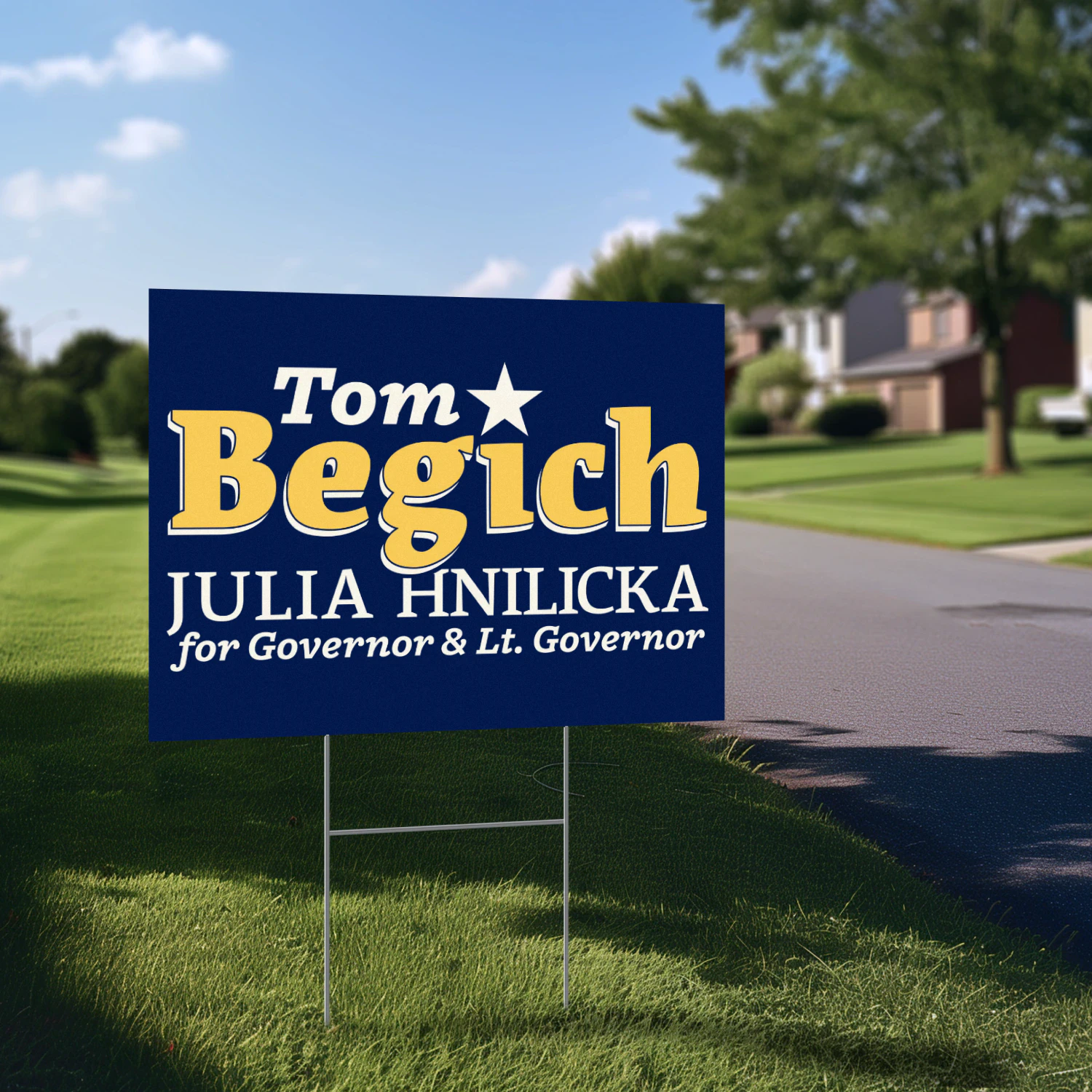 Tom Begich For Governor Yard Sign