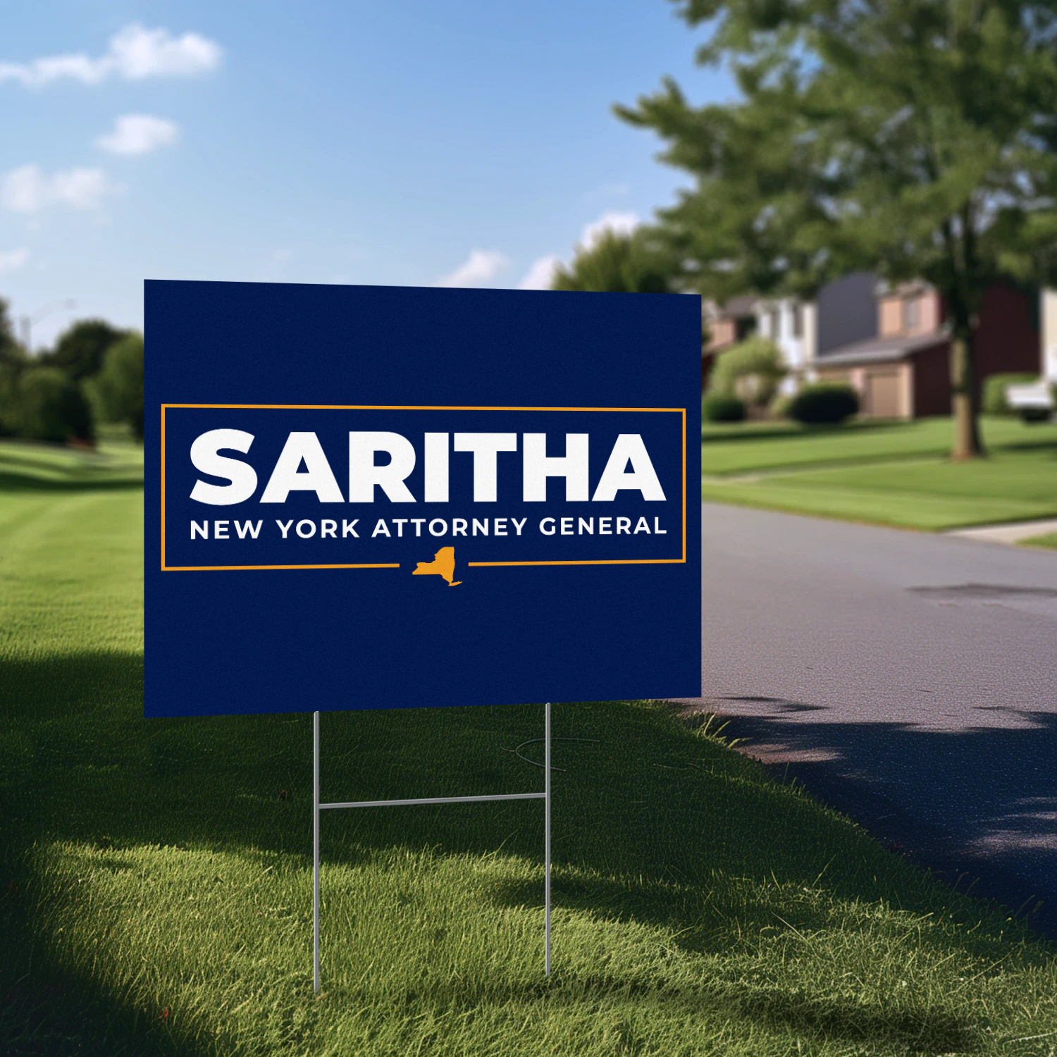 Saritha Komatireddy For New York Attorney General Yard Sign