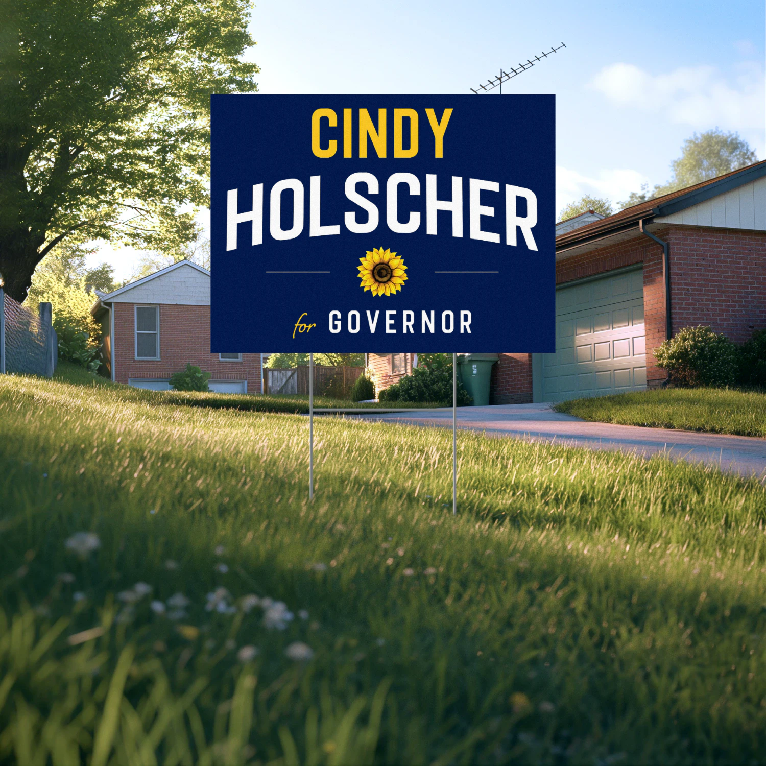 Cindy Holscher For Governor Yard Sign