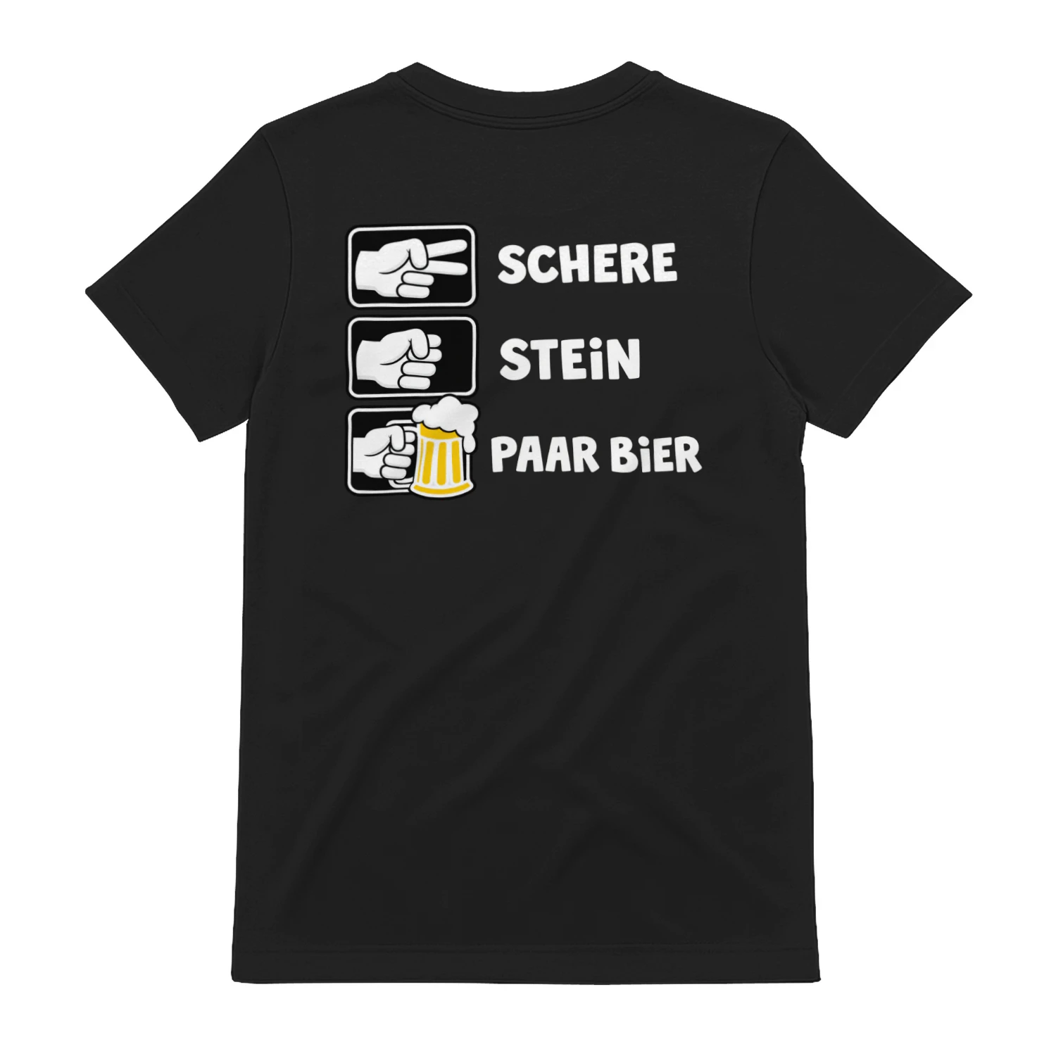 Schere Stein Paar Bier T-Shirt