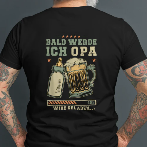 Bald werde ich Opa Babyflasche und Krug Werdender Opa