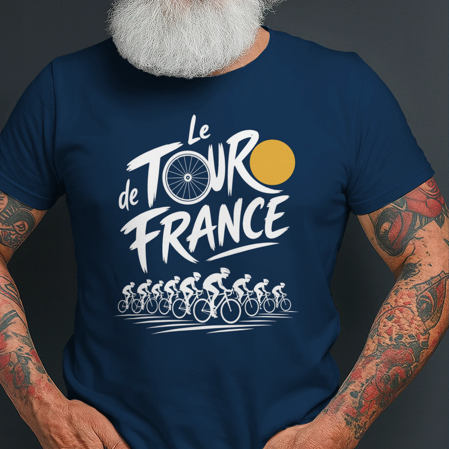 Le Tour de France Bicycle Parts Typography Cyclist T-Shirt