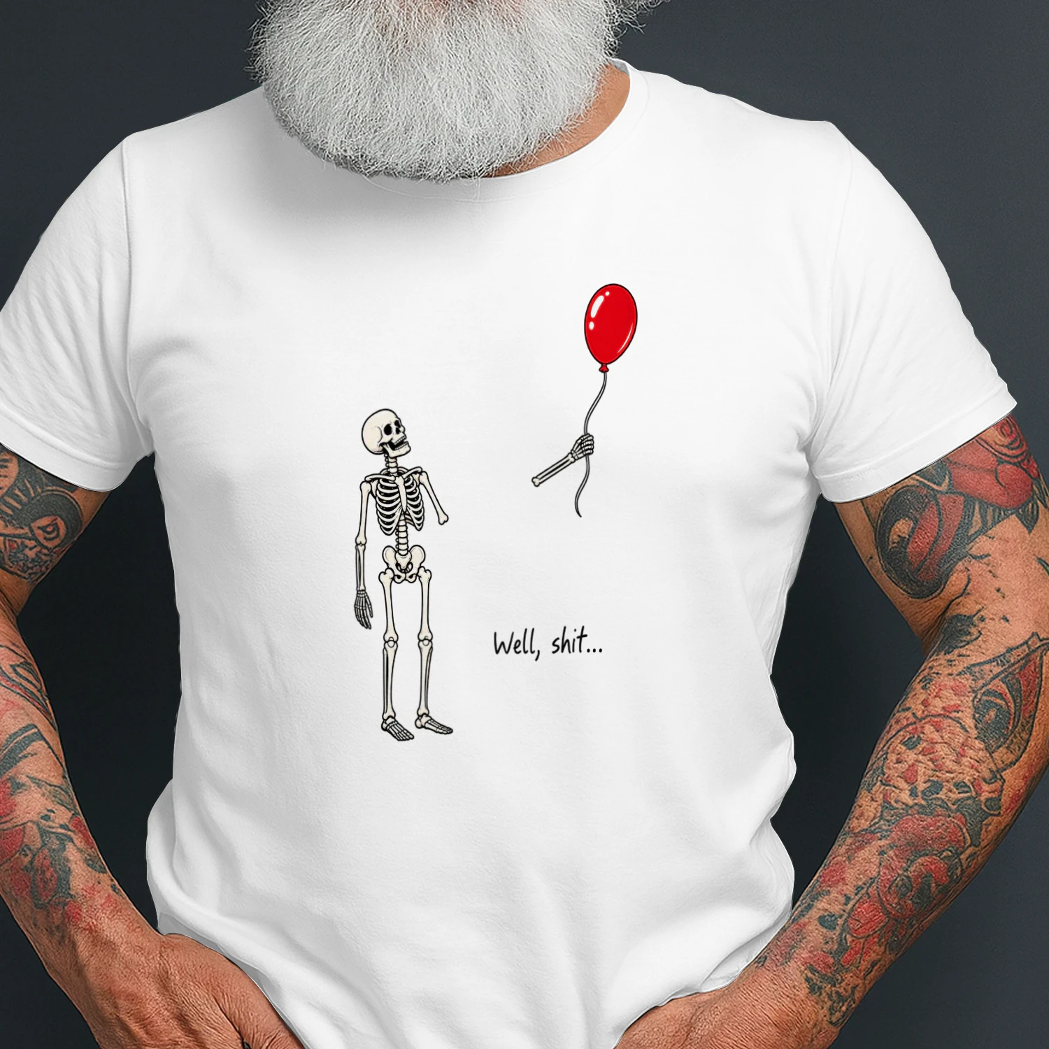 Grappig Halloween T-shirt met skelet