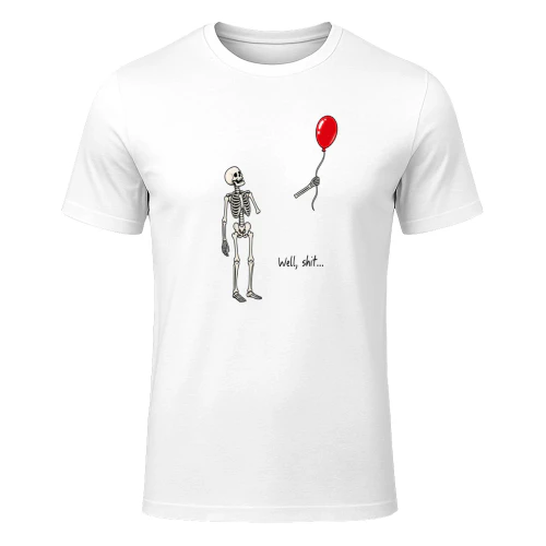 Grappig Halloween T-shirt met skelet
