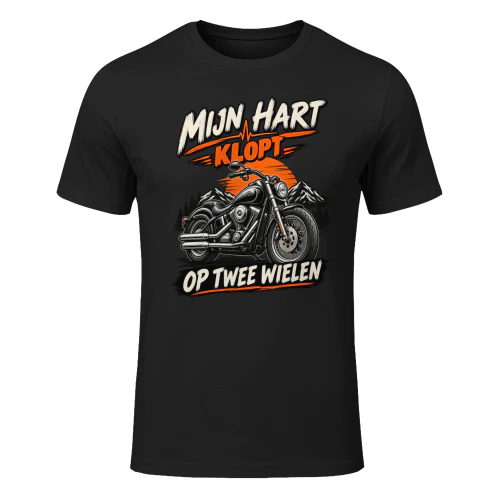 Mijn Hart Klopt Op Twee Wielen – Motor T-Shirt