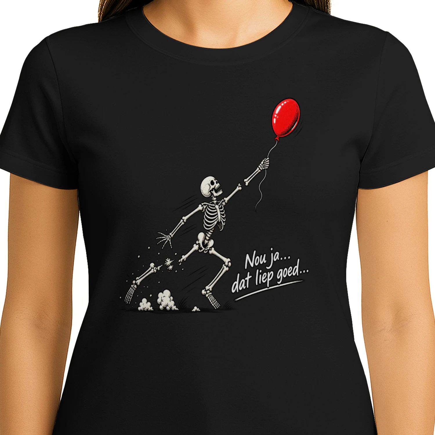 Grappig Halloween T-shirt met skelet 