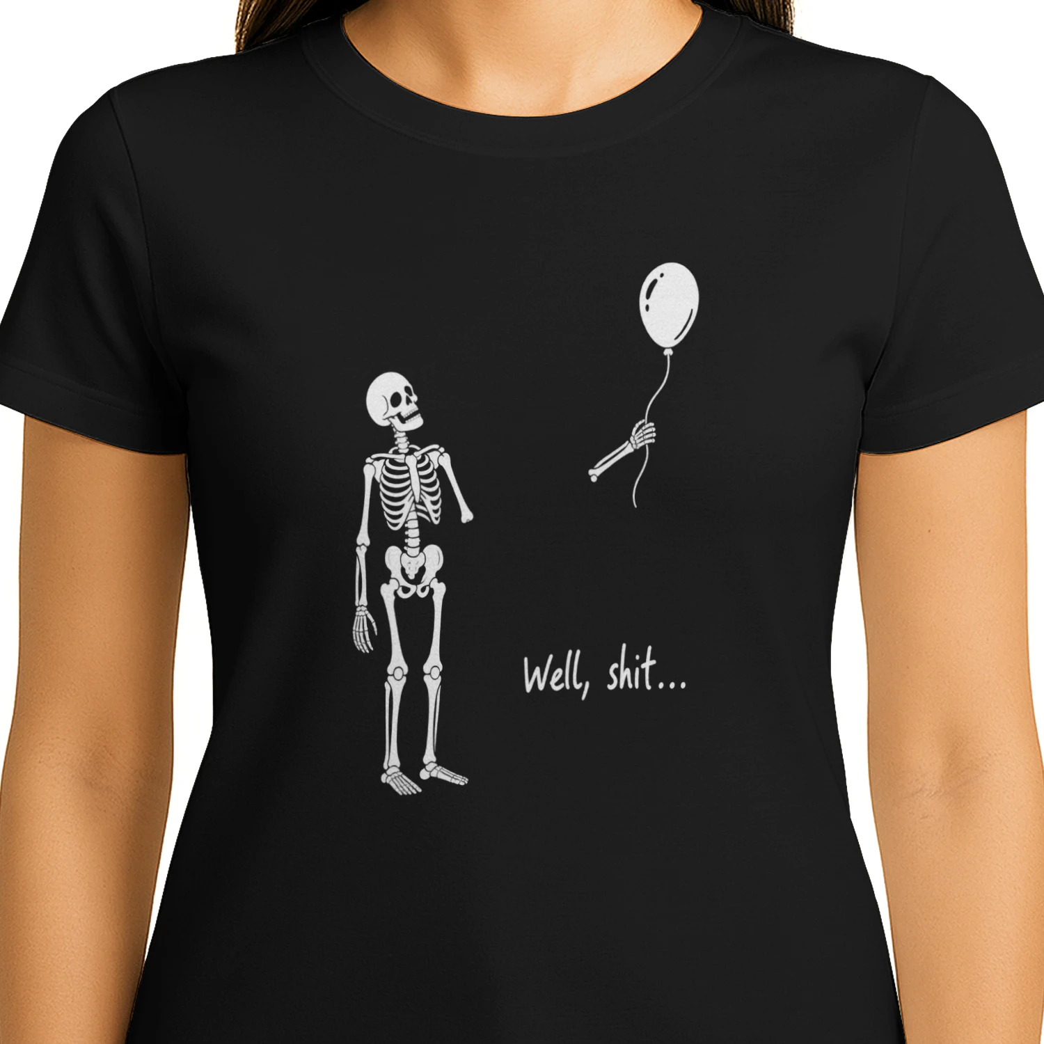 Well, Shit... Funny Skeleton Halloween T-Shirt