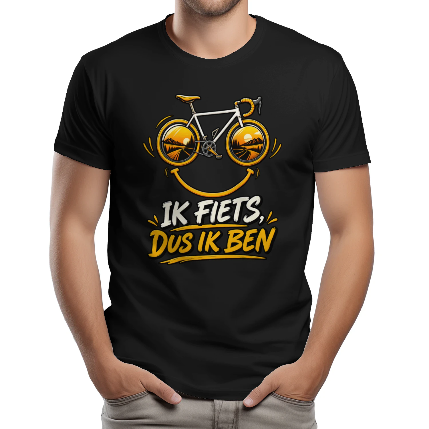 Ik Fiets Dus Ik Ben T-shirt | Fietsenliefhebber
