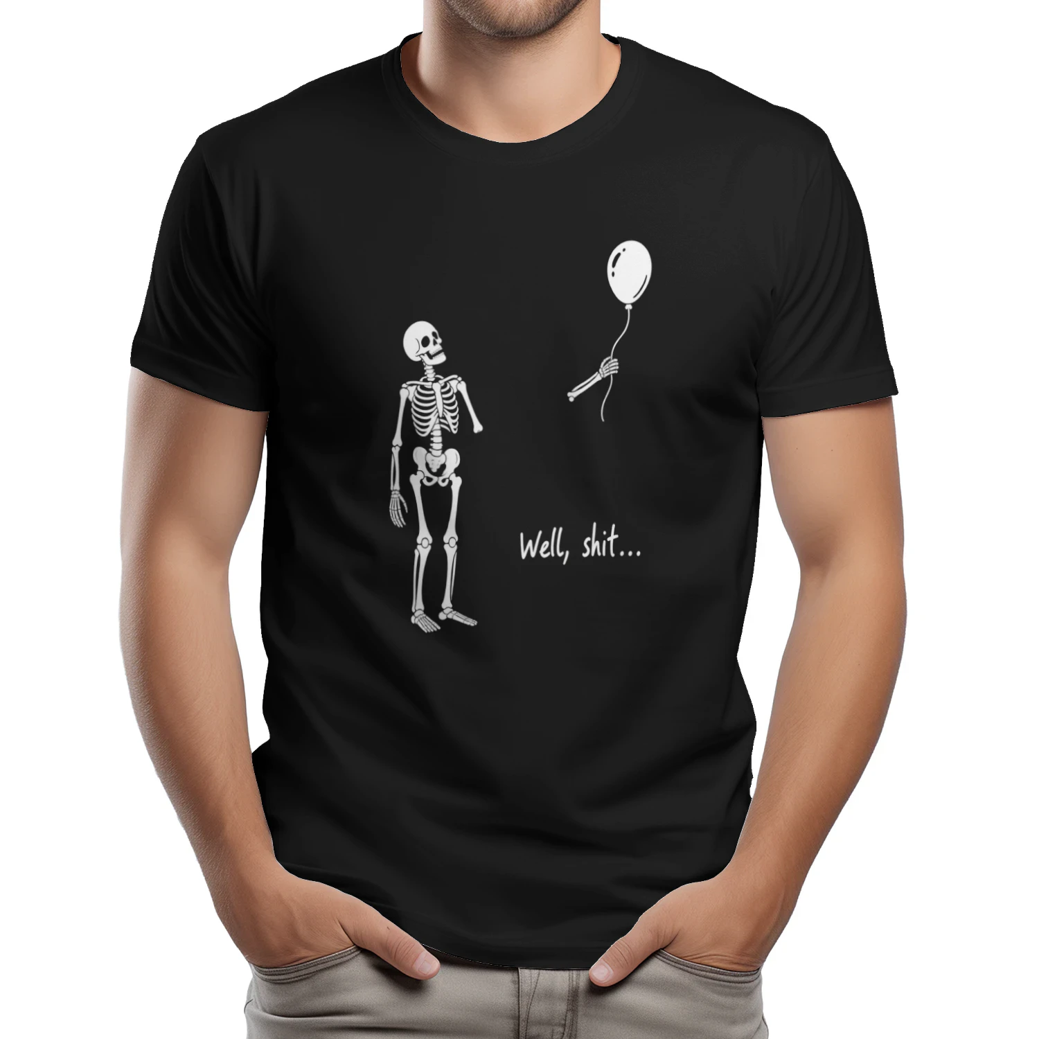 Well, Shit... Funny Skeleton Halloween T-Shirt