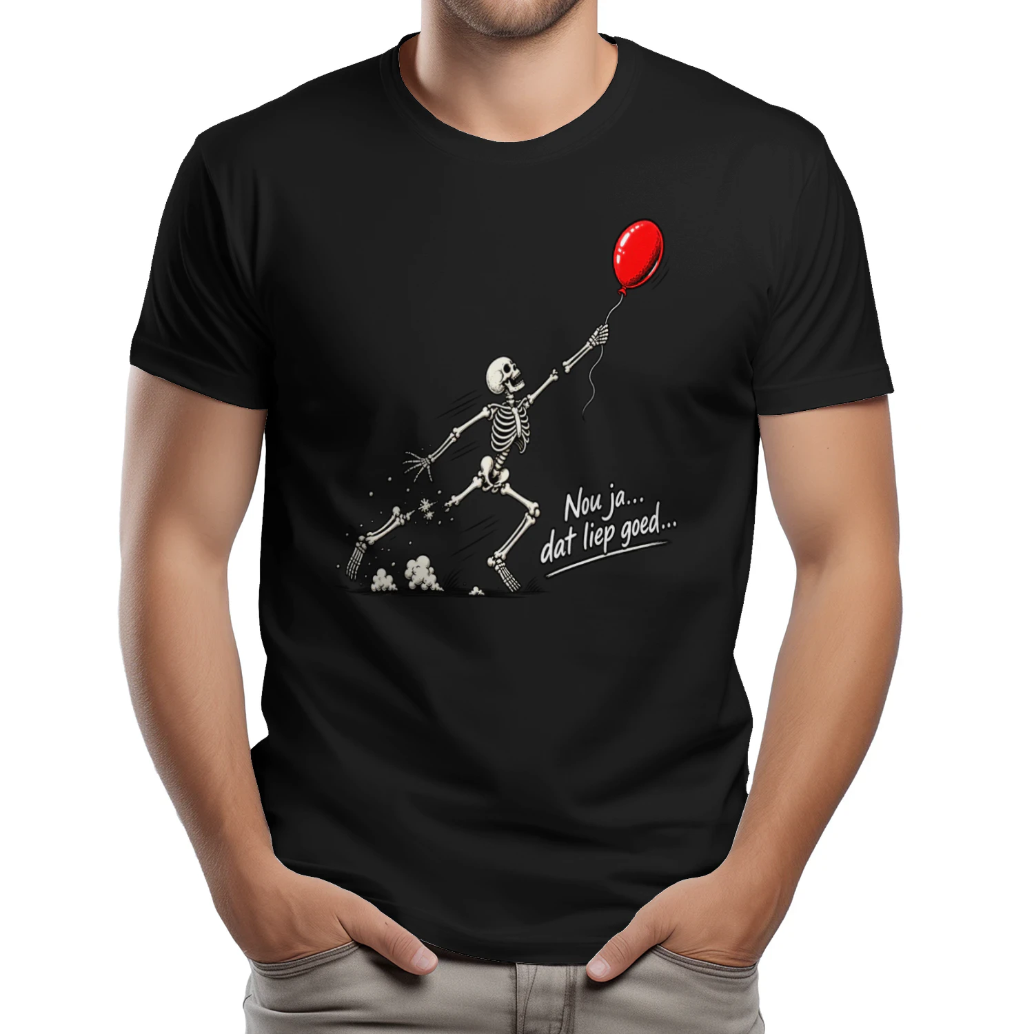Grappig Halloween T-shirt met skelet 