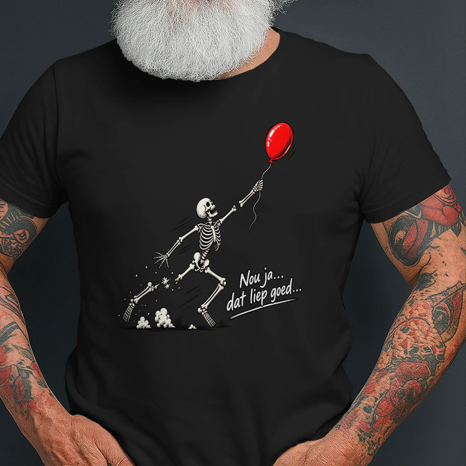Grappig Halloween T-shirt met skelet 