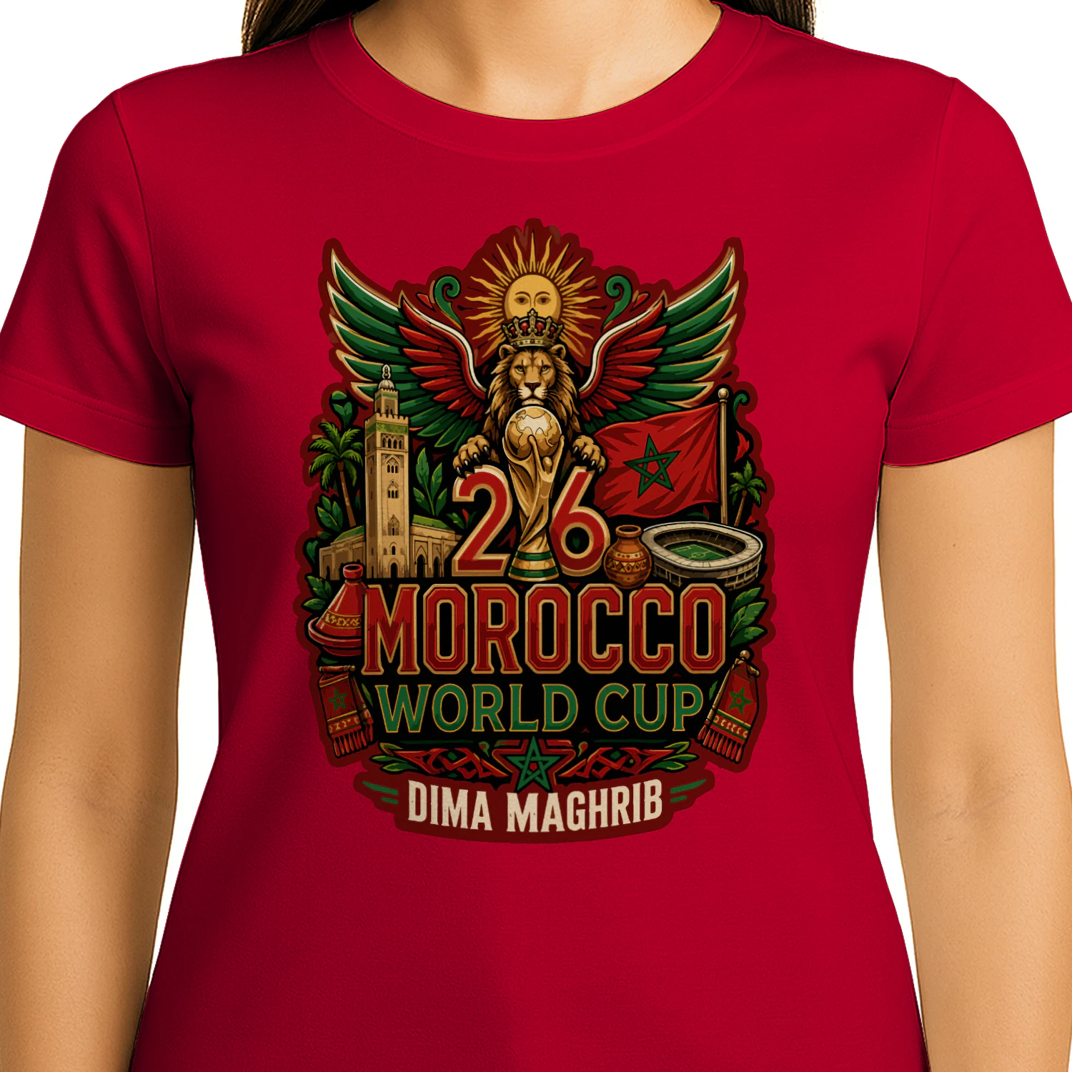T-shirt Maroc Coupe du Monde 2026