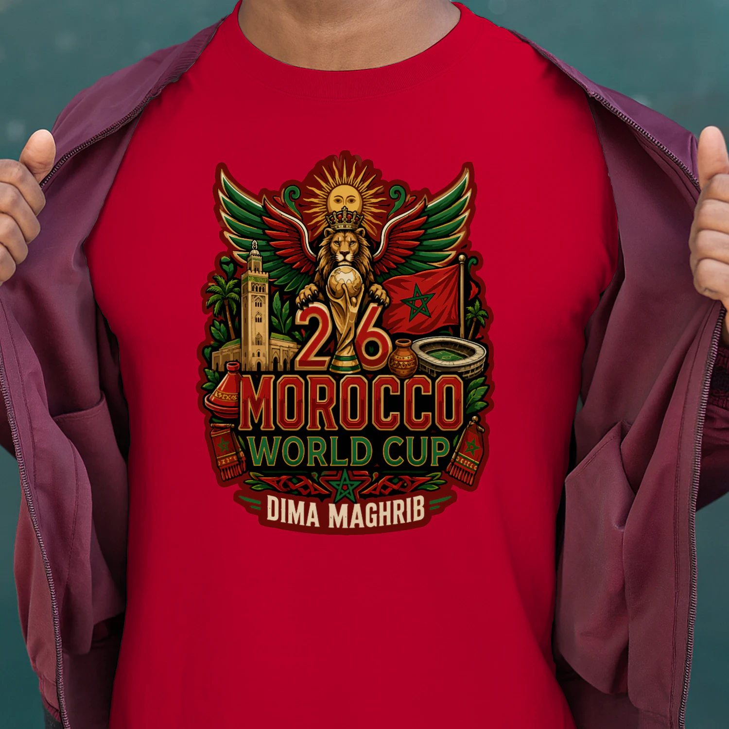 T-shirt Maroc Coupe du Monde 2026