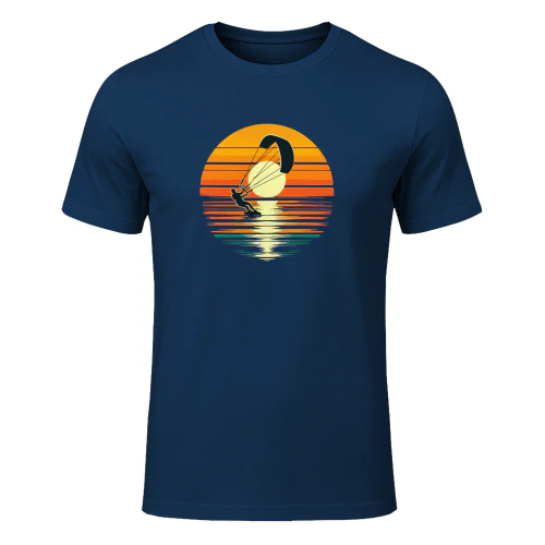 Cool kitesurfing retro sunset lovers