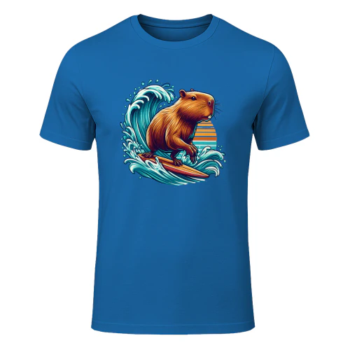 funny capybara sufer design