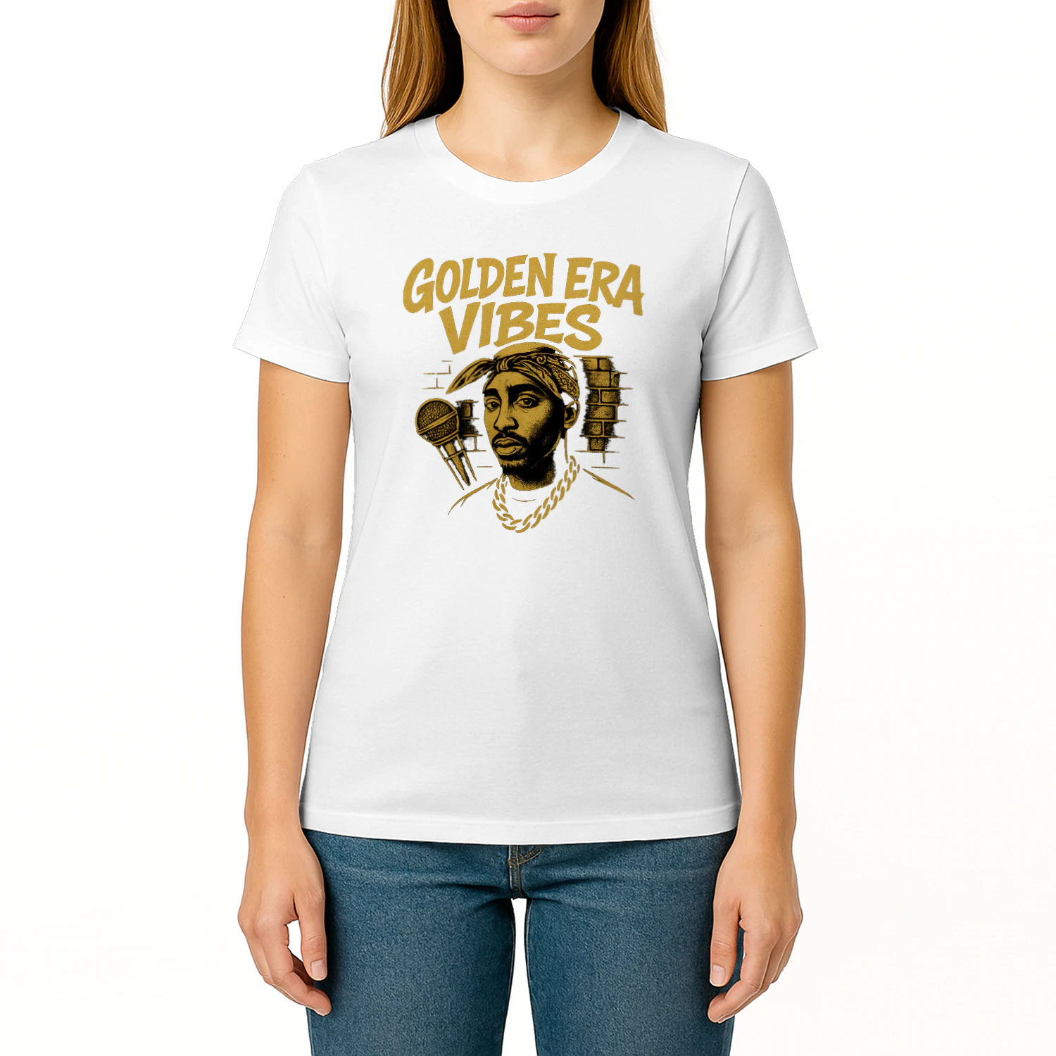🌟 Golden Era Vibes T-Shirt – Vintage Hip-Hop Graphic Tee