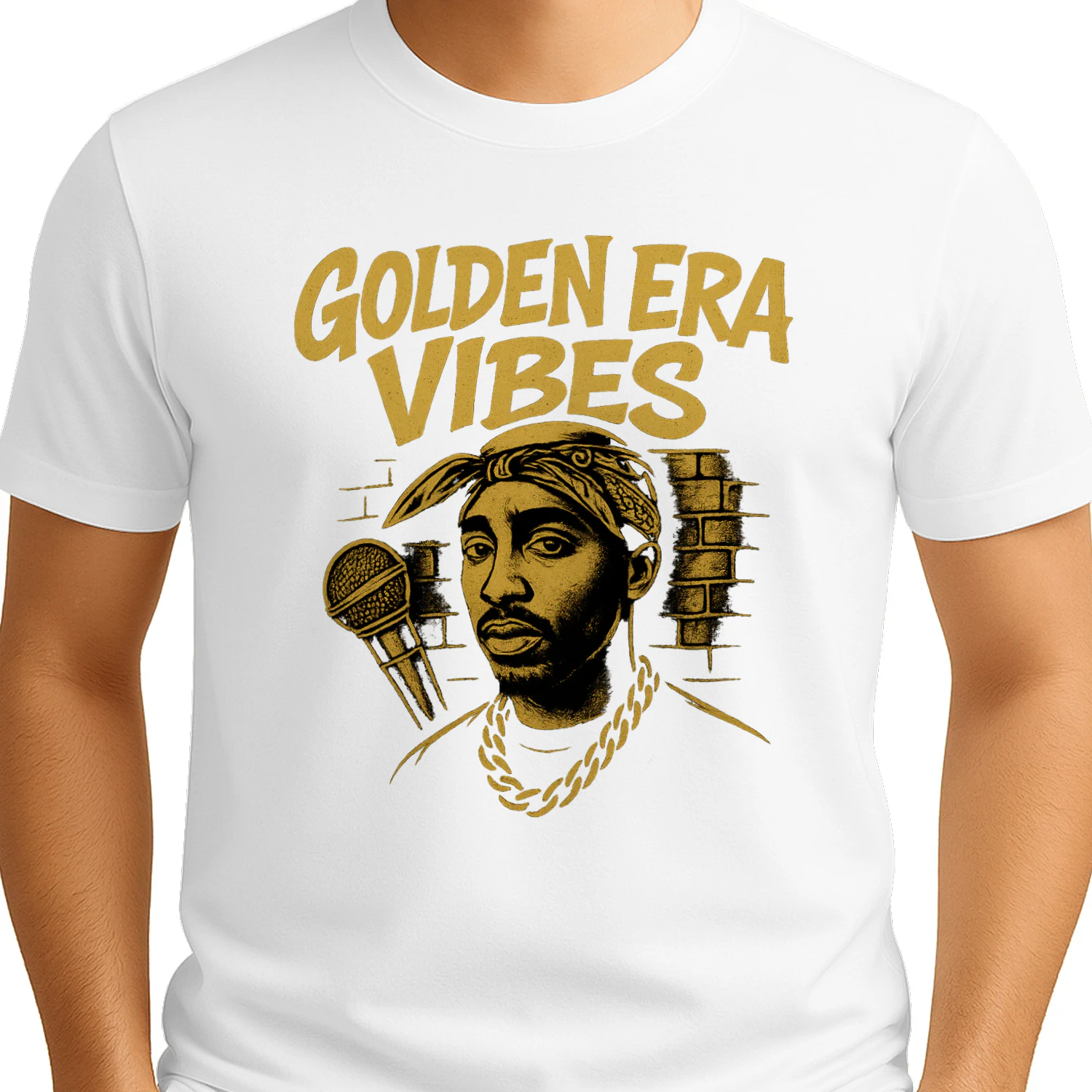 🌟 Golden Era Vibes T-Shirt – Vintage Hip-Hop Graphic Tee