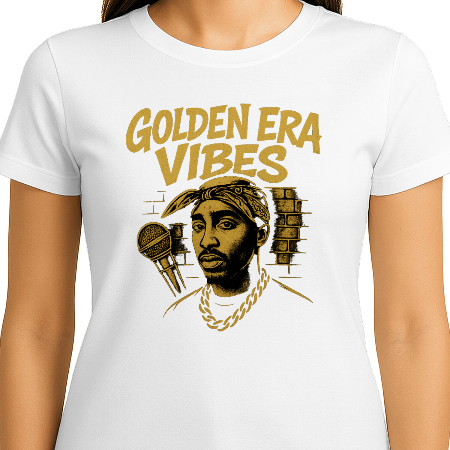 🌟 Golden Era Vibes T-Shirt – Vintage Hip-Hop Graphic Tee