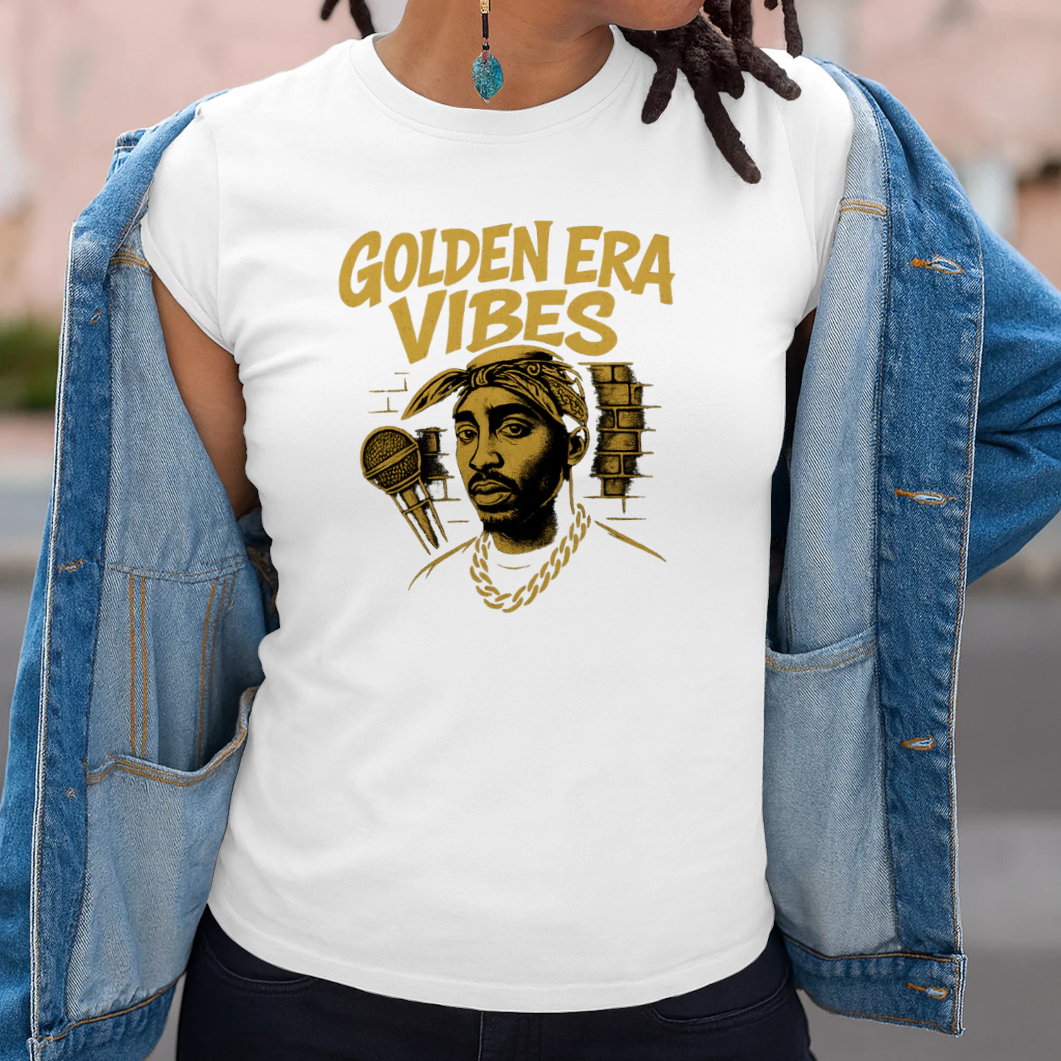 🌟 Golden Era Vibes T-Shirt – Vintage Hip-Hop Graphic Tee