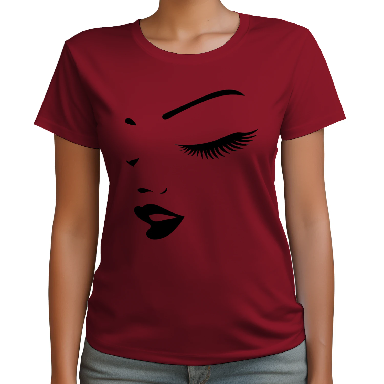  Women's face t-shirt, women's face shirt, women's shirts
