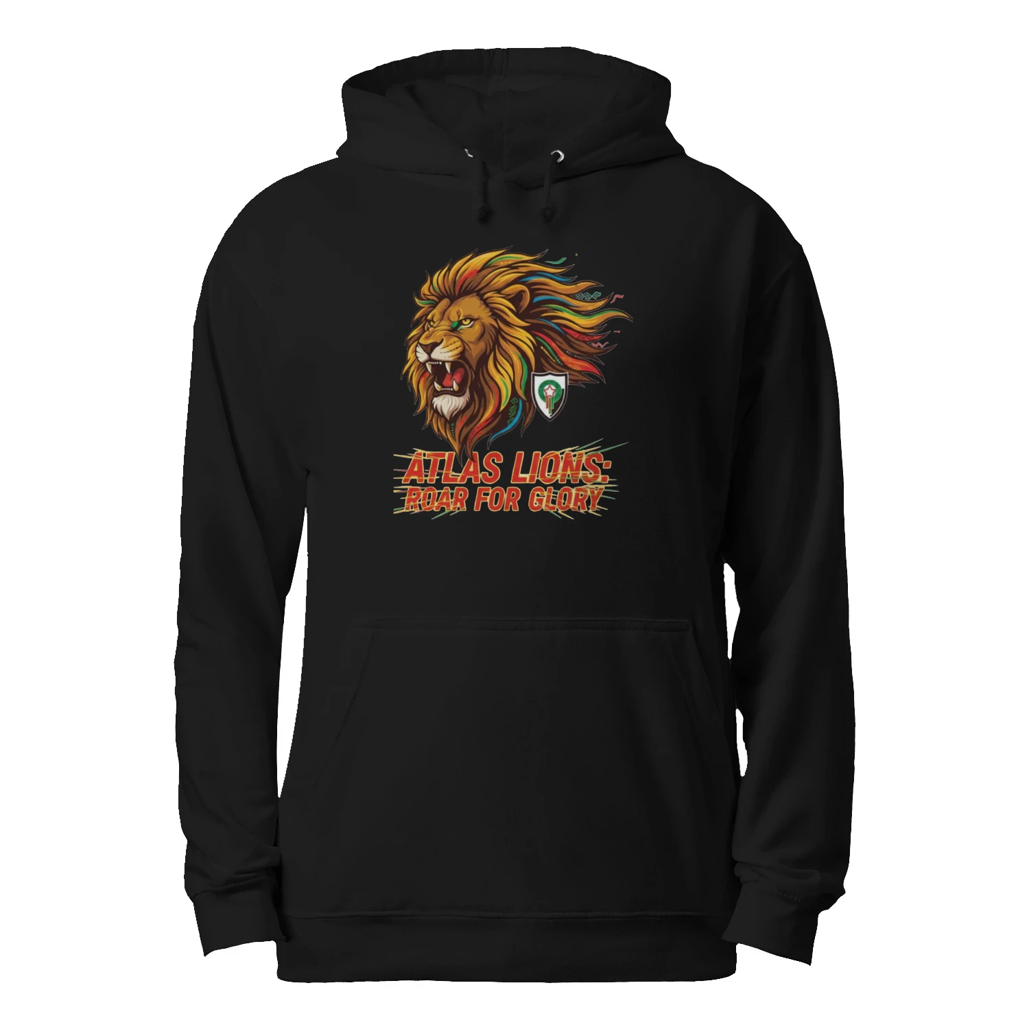 🌟 Atlas Lions Hoodie – Morocco Roar For Glory Football Tee