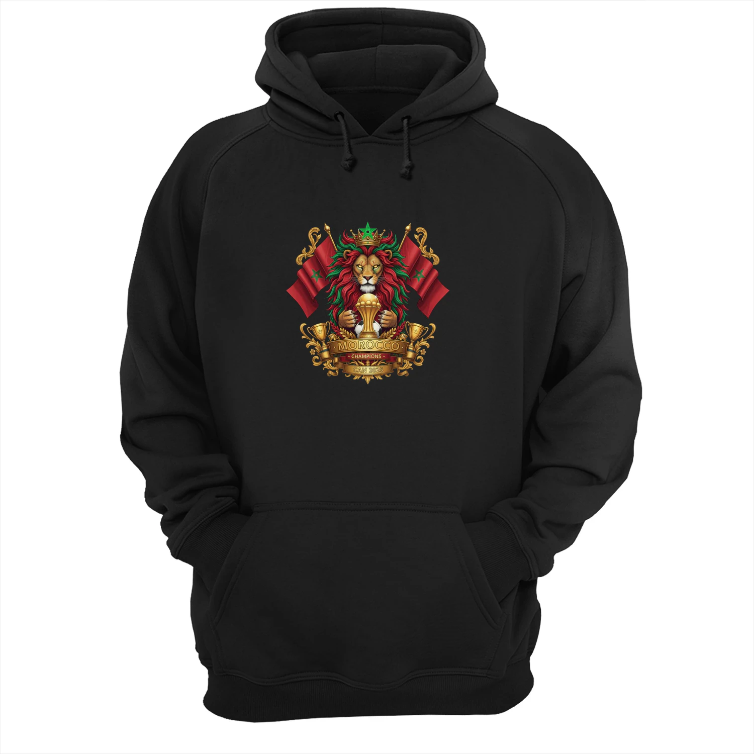 🌟 Morocco Atlas Lions Hoodie – Champions Football Crest